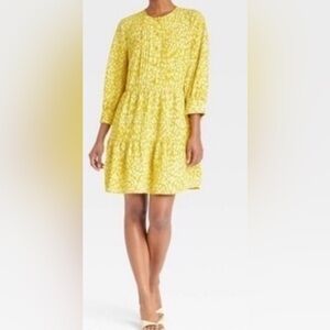 Who What Wear Citrus Leopard Dress